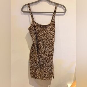 Leopard Print Sleeveless Dress